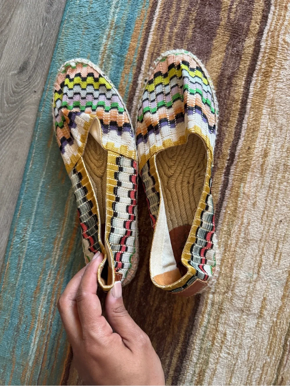 MISSONI x Castañer rainbow knit Kenda espadrilles 40